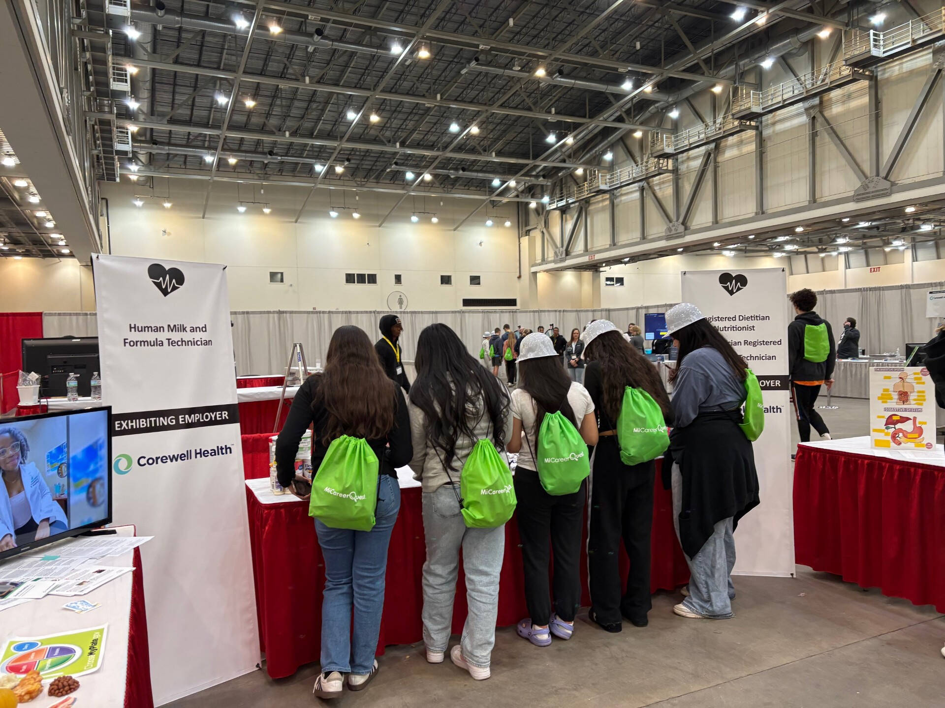 Students at career exploration fair